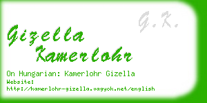 gizella kamerlohr business card